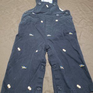 Vintage Overalls Embroidered Football Shoes Kitestrings By Hartstrings 6-9M Size